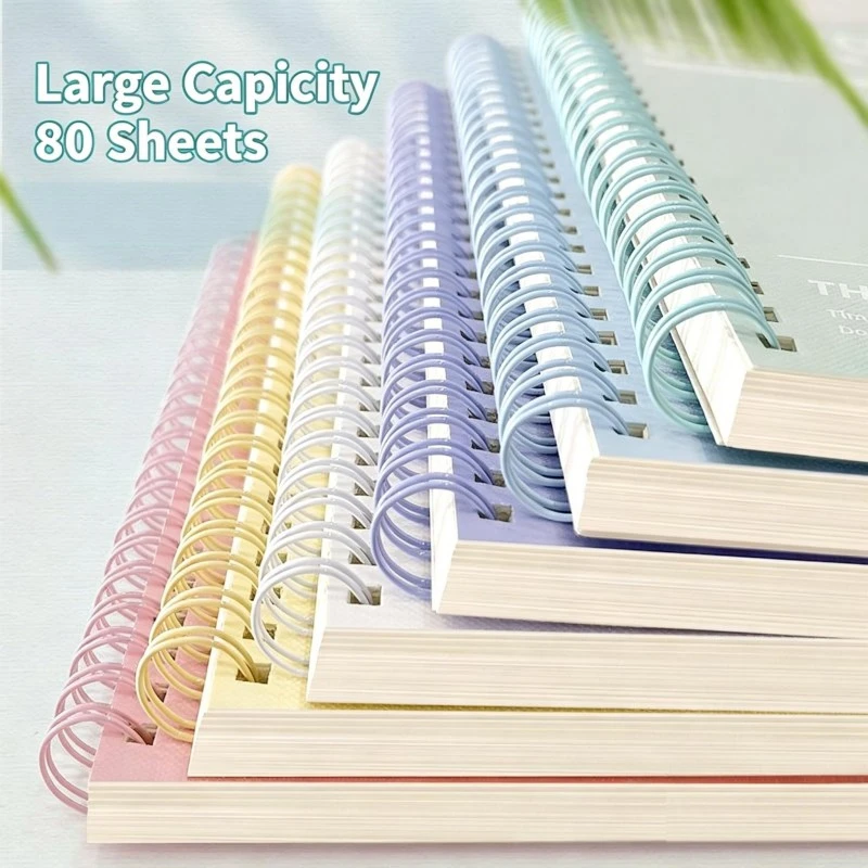 Wire-O Binding Detail on a Colorful Spiral Notebook